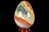 Polished Polychrome Jasper Egg - Madagascar #118675-1